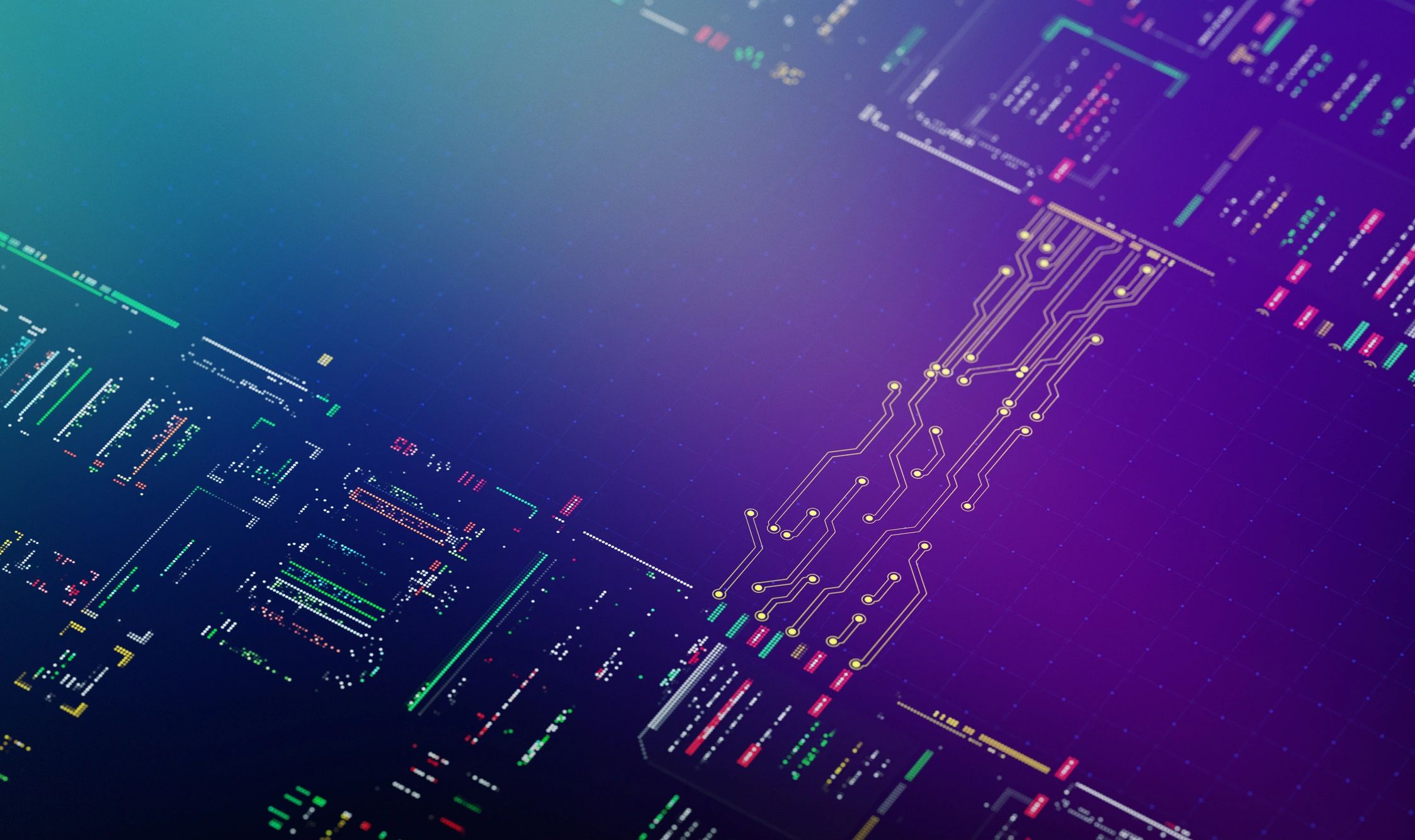 Abstract code and circuit board background