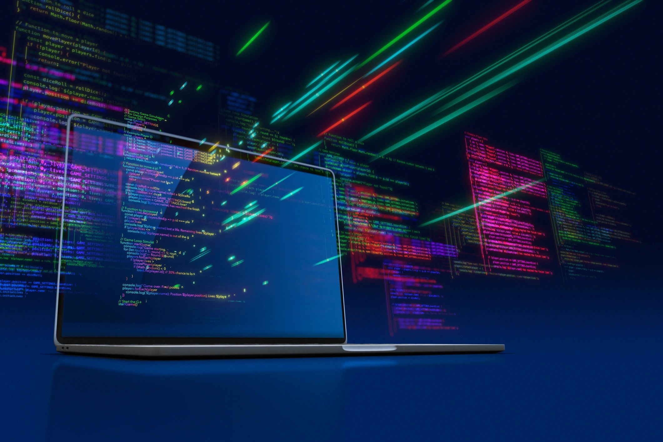 Digital illustration representing computer programming