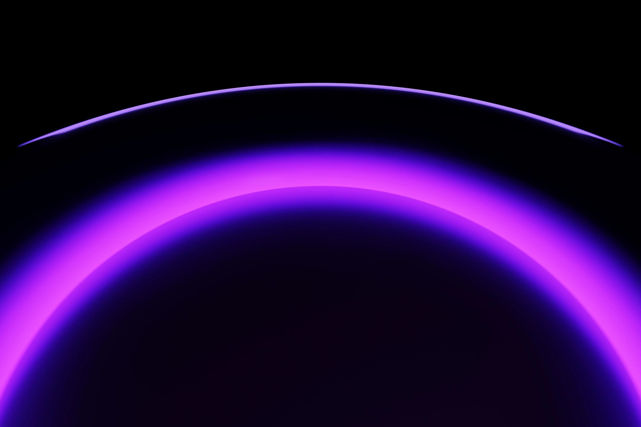 Abstract neon purple horizon with futuristic glow