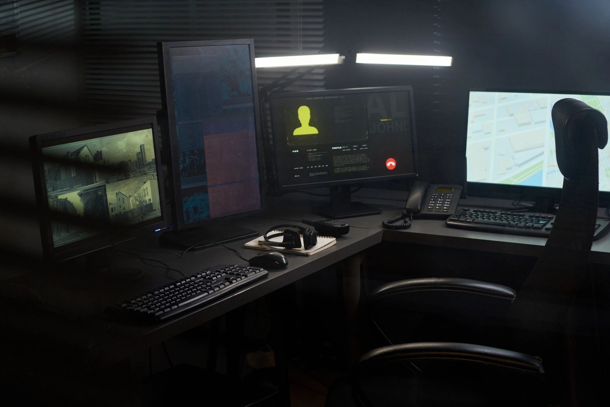 Security operations center representing monitoring and compliance